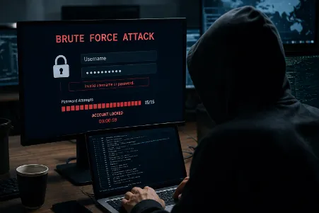 Atac de força bruta: hackers provant contrasenyes