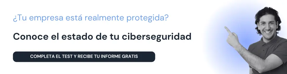 Banner sobre la protección de las empresas con enlace al test de ciberseguridad de Guardianhubx.